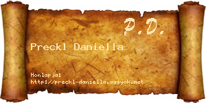 Preckl Daniella névjegykártya